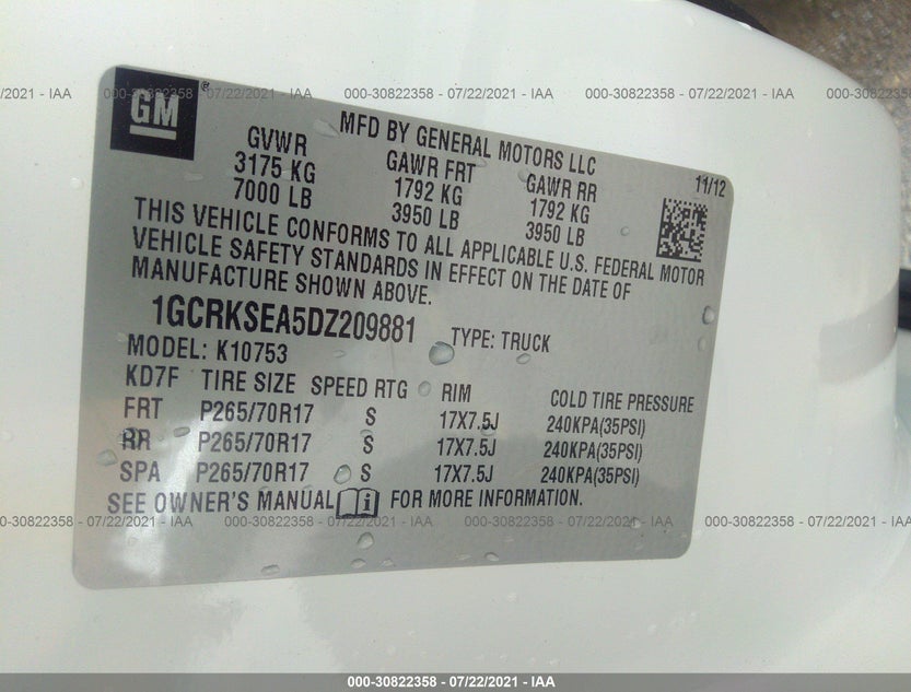1GCRKSEA5DZ209881