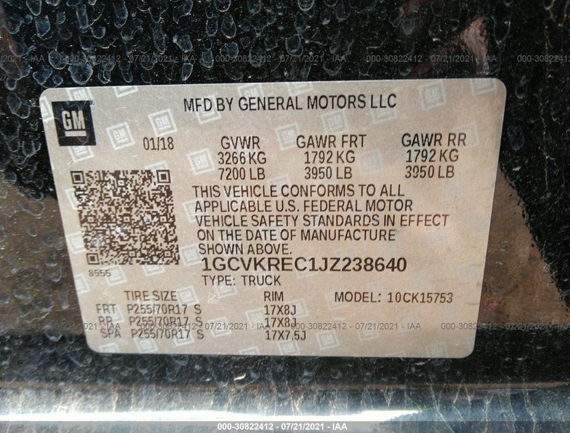 1GCVKREC1JZ238640