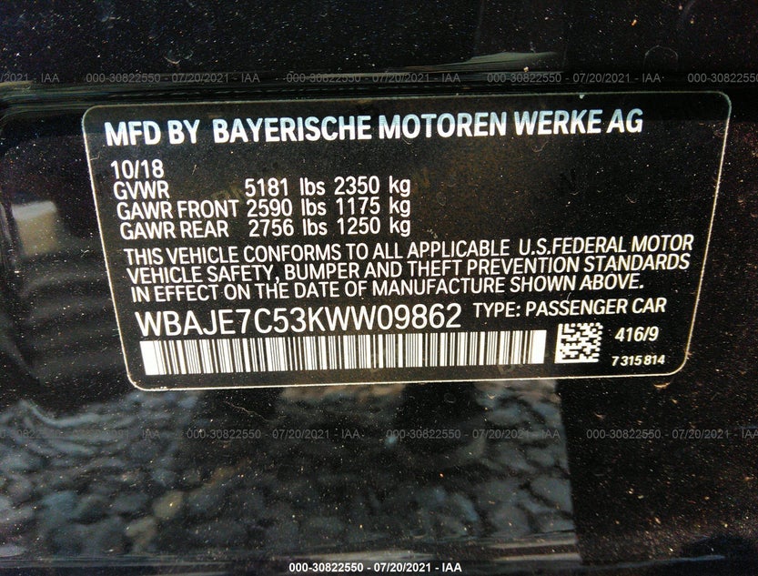 WBAJE7C53KWW09862