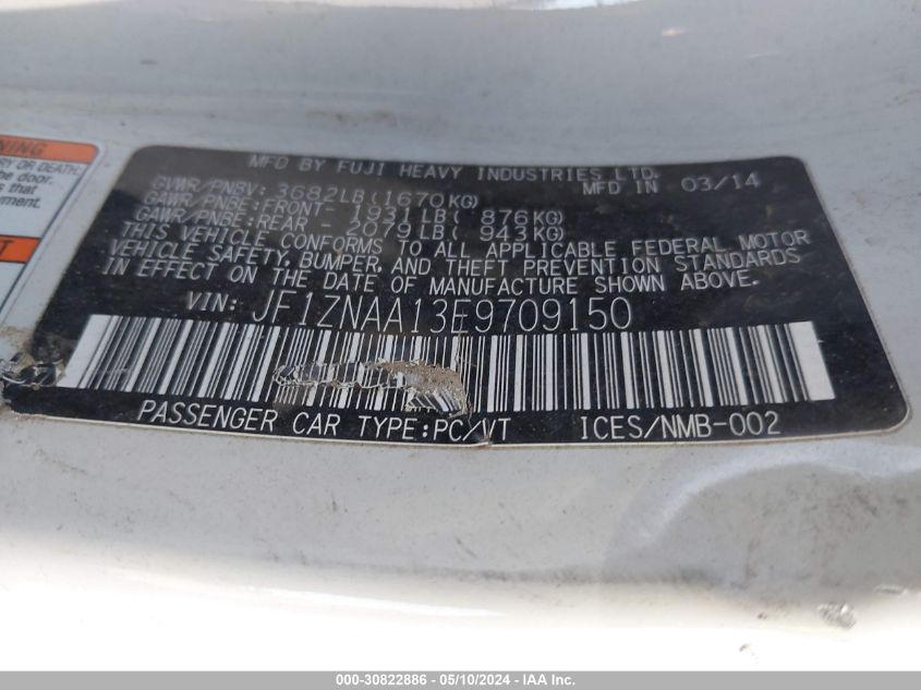 2014 Scion Fr-S Monogram VIN: JF1ZNAA13E9709150 Lot: 30822886