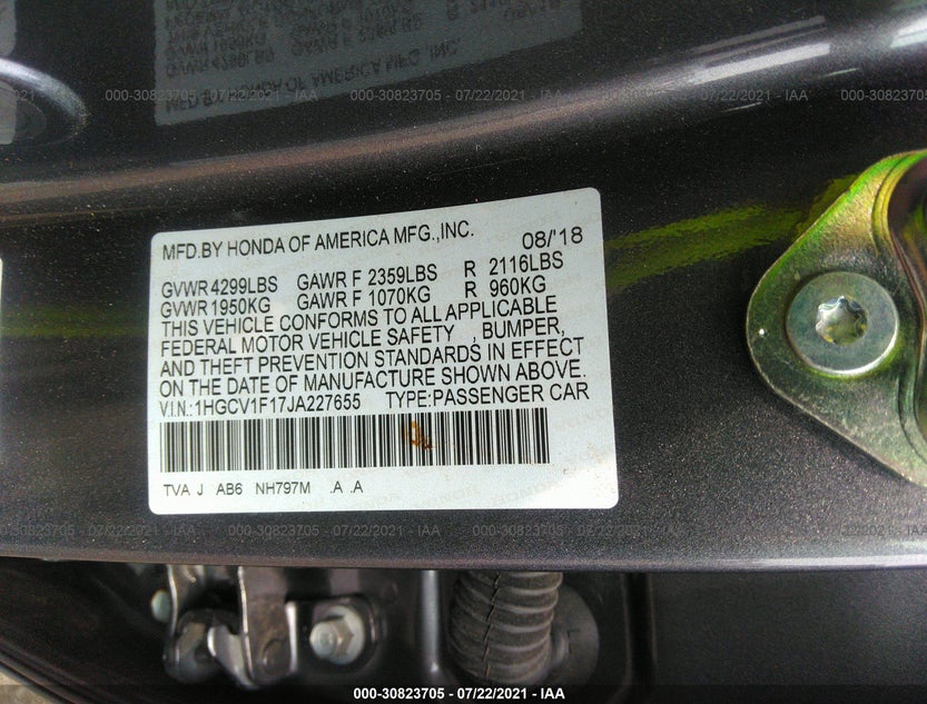 1HGCV1F17JA227655