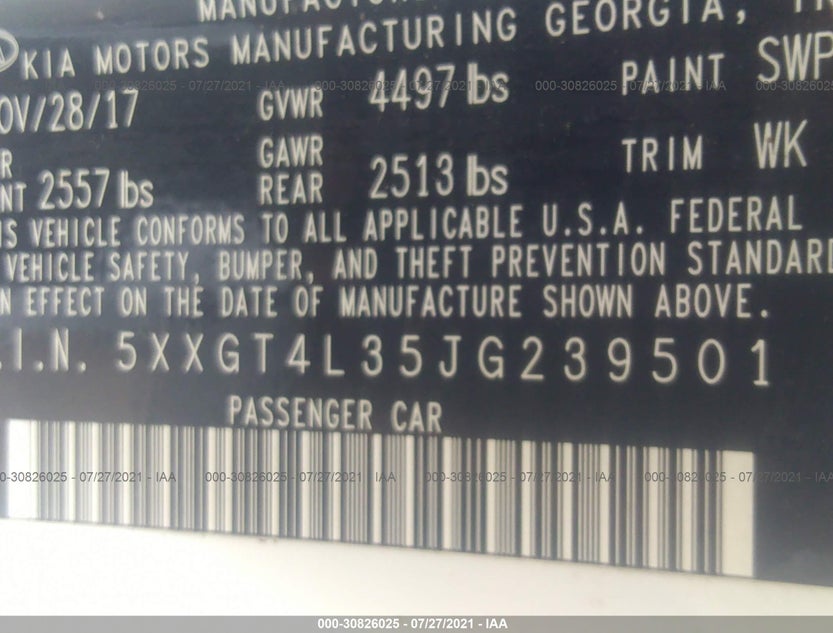 5XXGT4L35JG239501