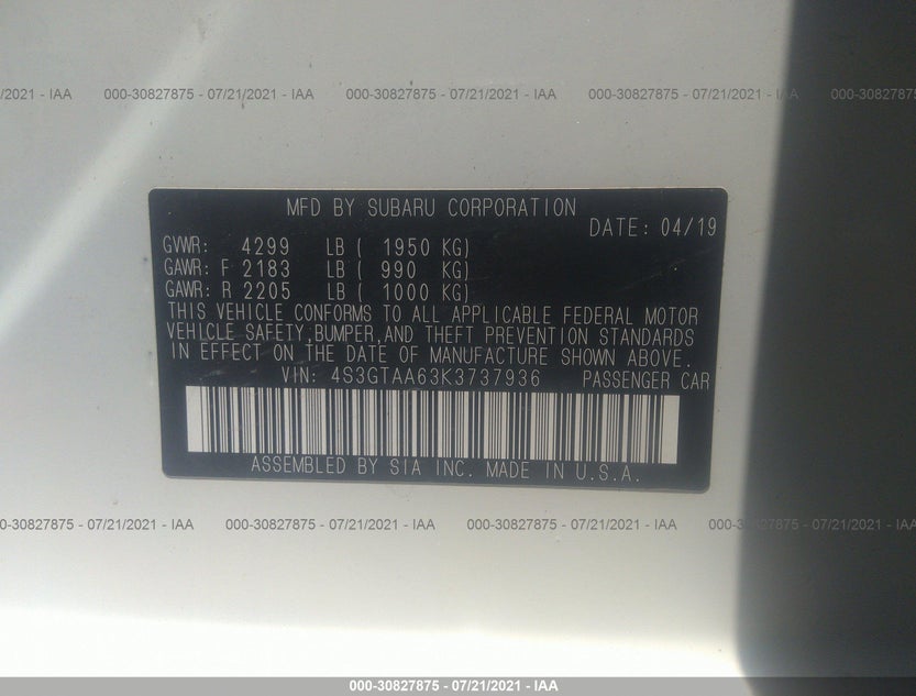 4S3GTAA63K3737936