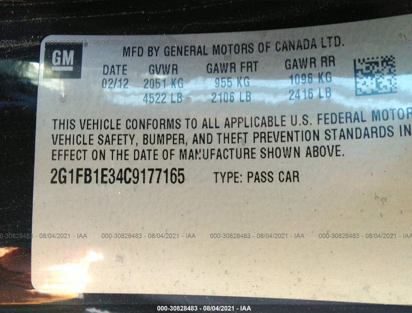 2G1FB1E34C9177165