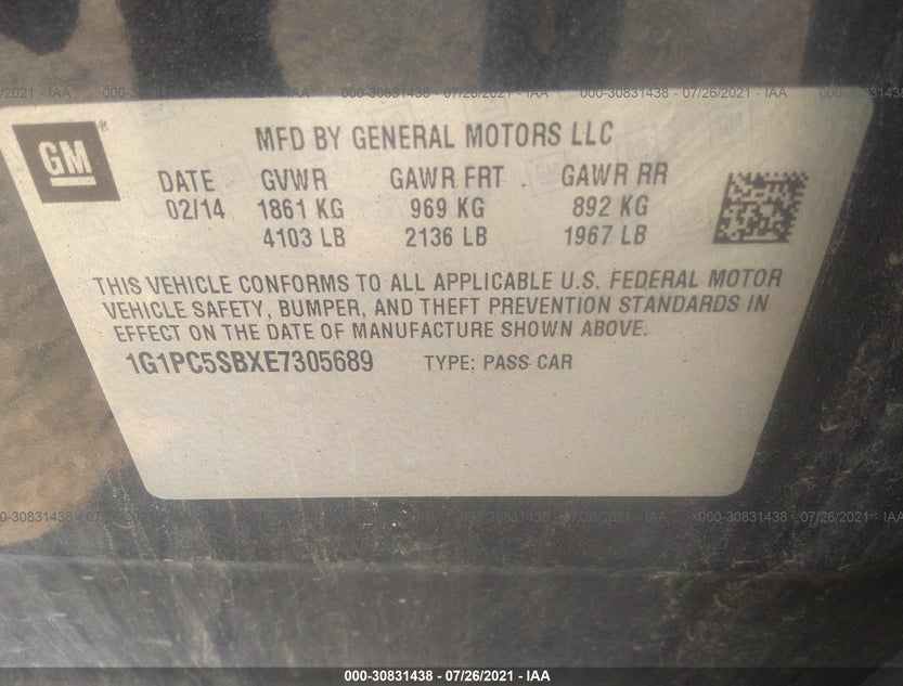 1G1PC5SBXE7305689