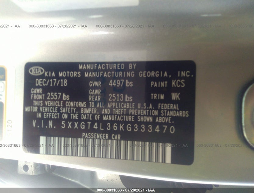 5XXGT4L36KG333470