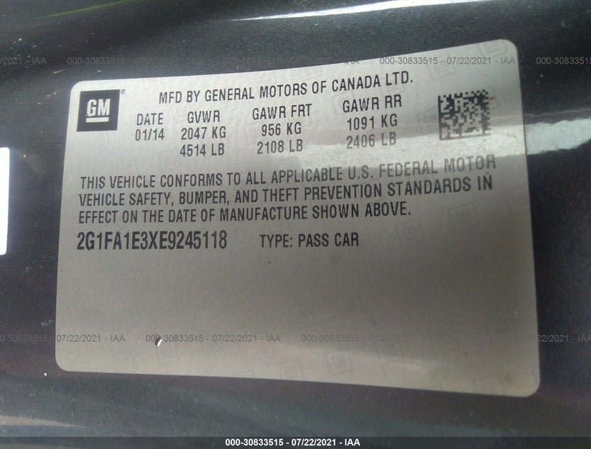 2G1FA1E3XE9245118
