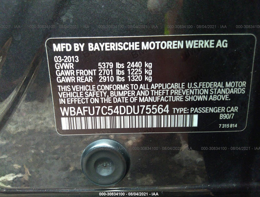 WBAFU7C54DDU75564