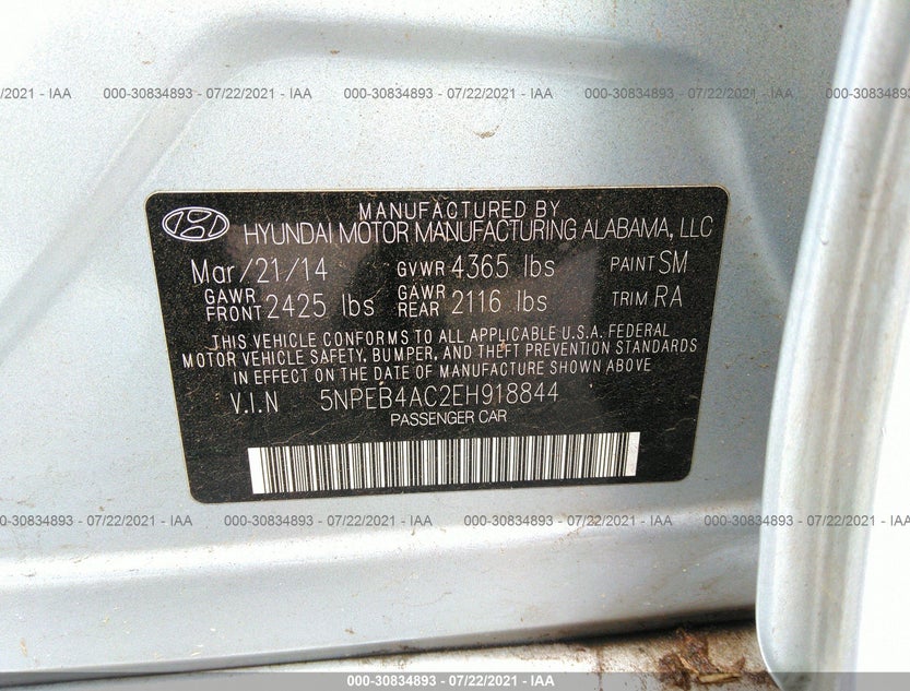 5NPEB4AC2EH918844