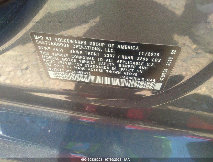 1VWWA7A36LC005812