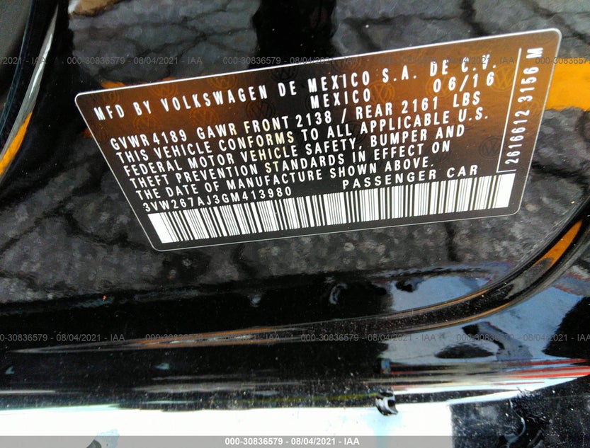 3VW267AJ3GM413980