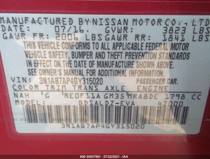 3N1AB7AP4GY315020