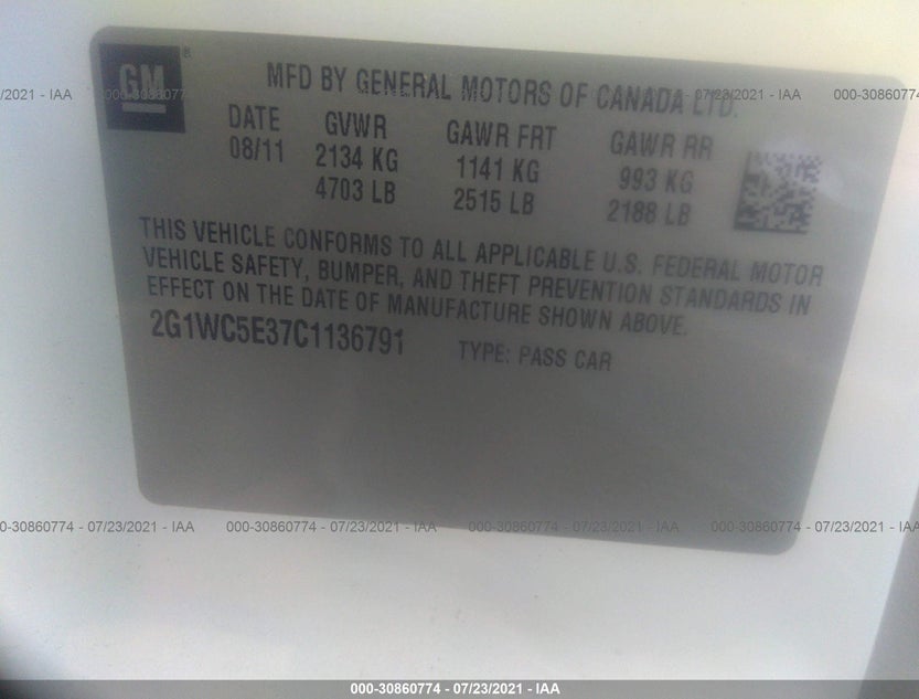 2G1WC5E37C1136791