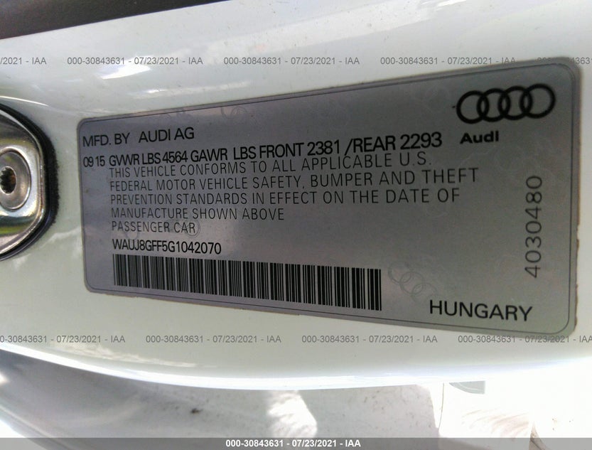 WAUJ8GFF5G1042070