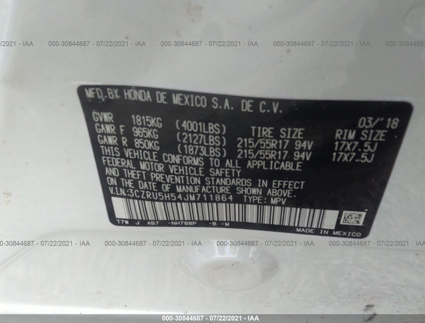 3CZRU5H54JM711864