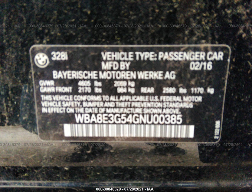 WBA8E3G54GNU00385