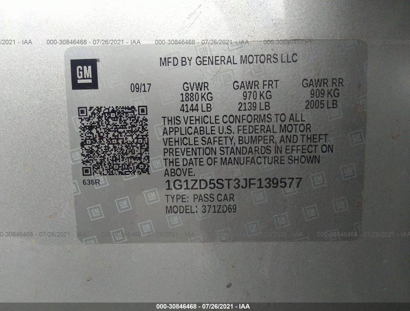 1G1ZD5ST3JF139577