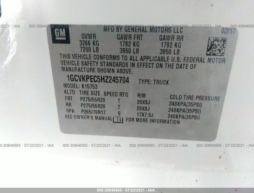 1GCVKPEC5HZ245704
