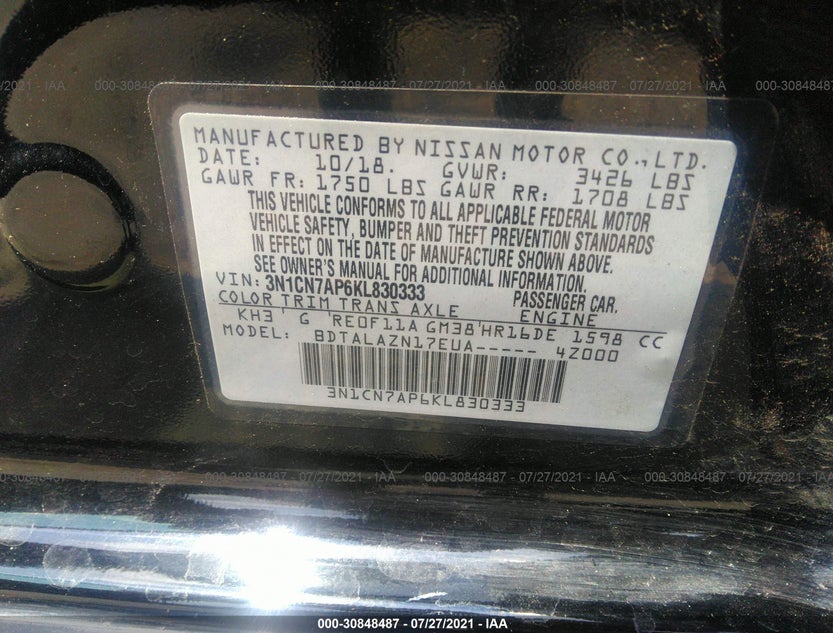 3N1CN7AP6KL830333