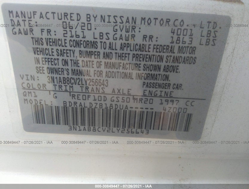 3N1AB8CV2LY256643