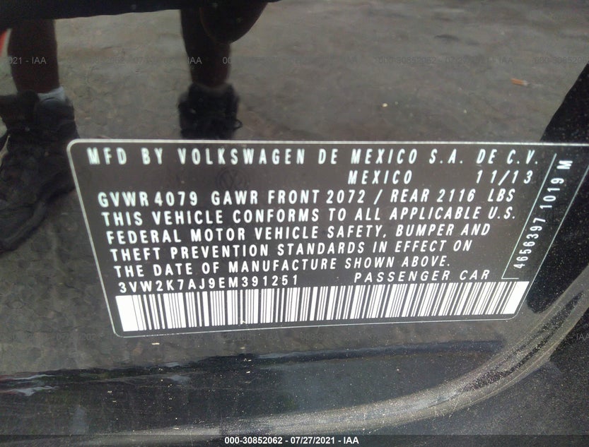 3VW2K7AJ9EM391251