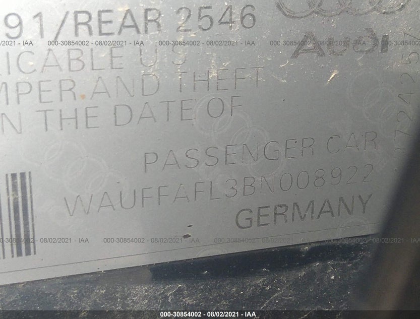 WAUFFAFL3BN008922