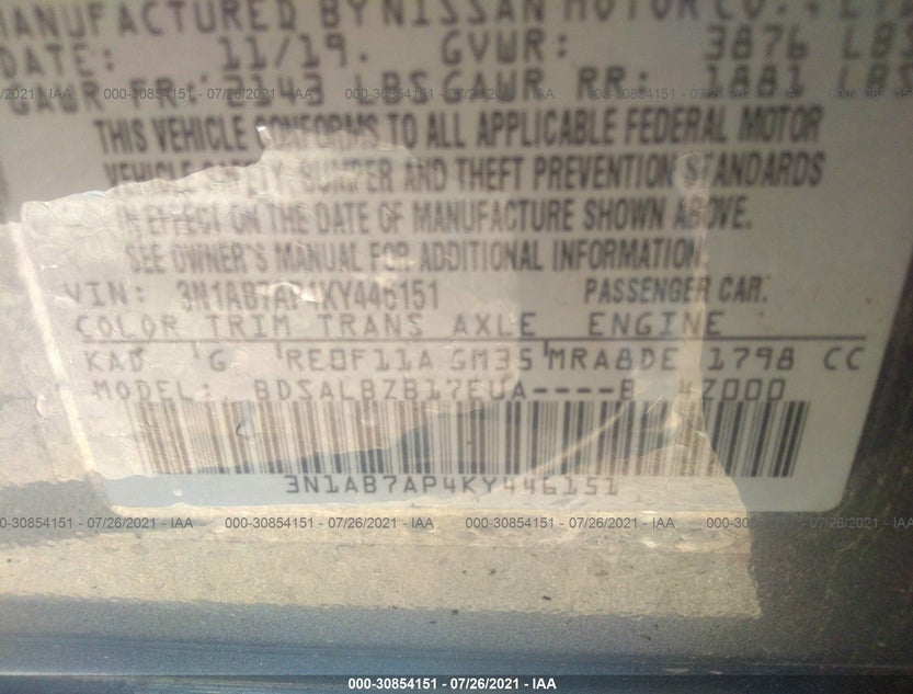 3N1AB7AP4KY446151