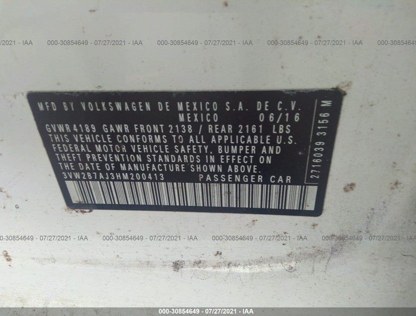 3VW2B7AJ3HM200413
