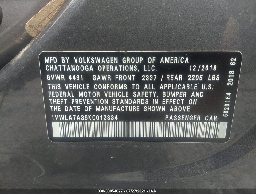 1VWLA7A35KC012834