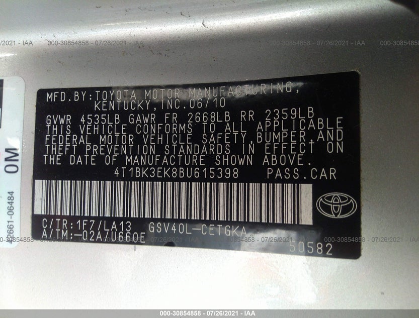 4T1BK3EK8BU615398