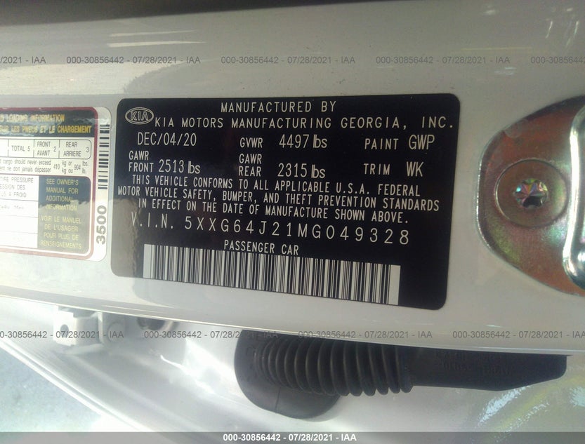 5XXG64J21MG049328