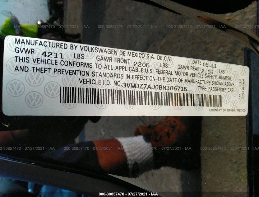 3VWDZ7AJ0BM386715