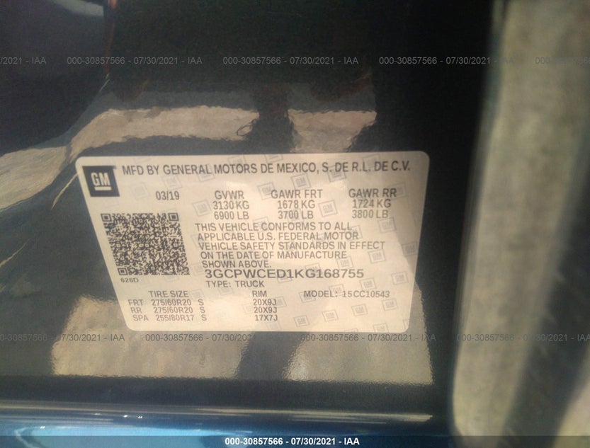 3GCPWCED1KG168755