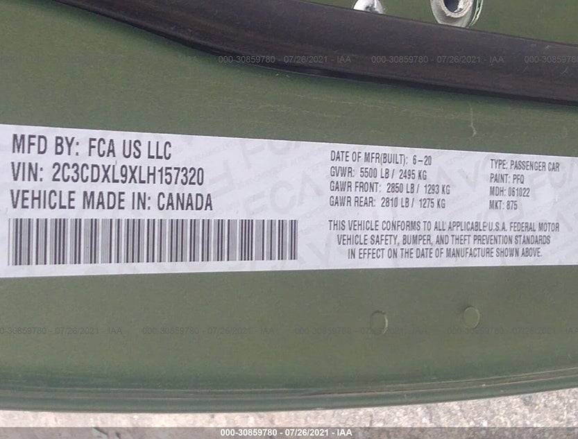 2C3CDXL9XLH157320