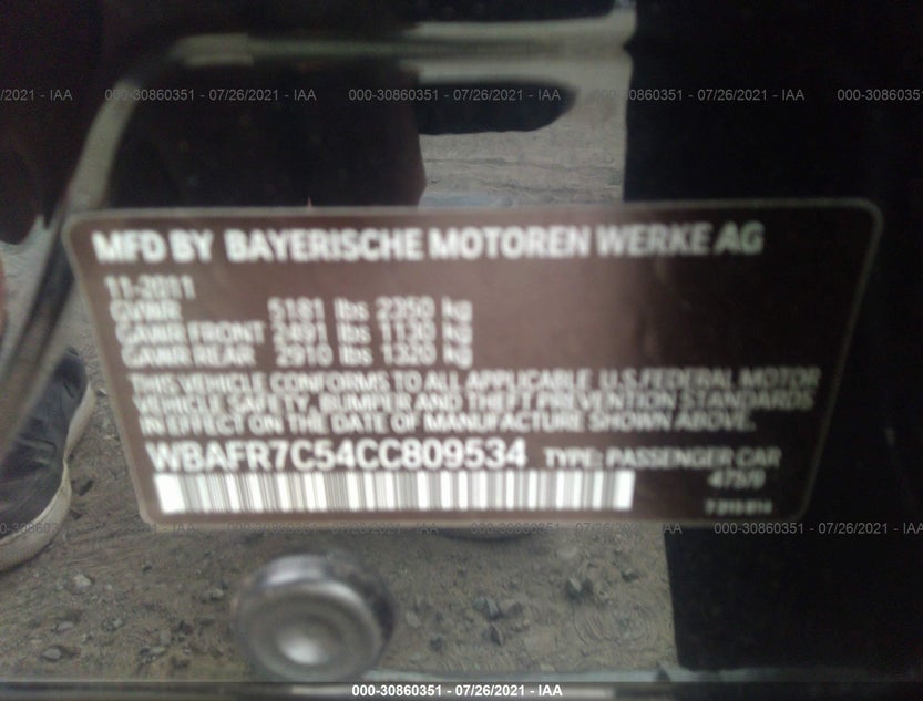 WBAFR7C54CC809534