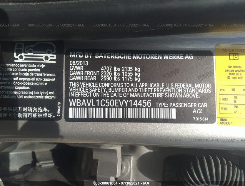 WBAVL1C50EVY14456