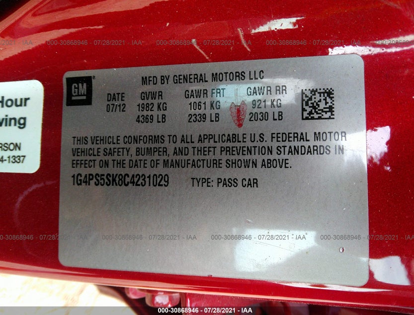 1G4PS5SK8C4231029