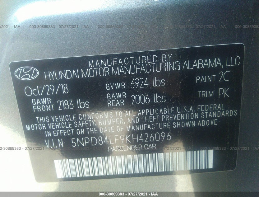 5NPD84LF9KH426096