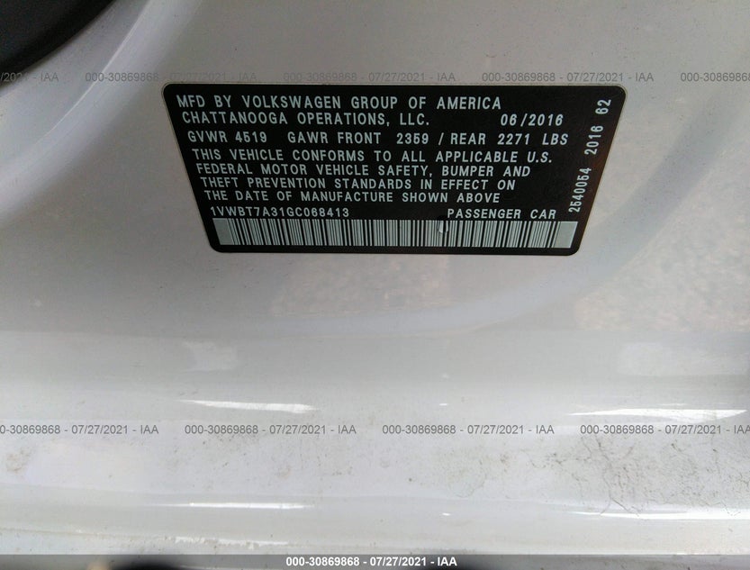 1VWBT7A31GC068413