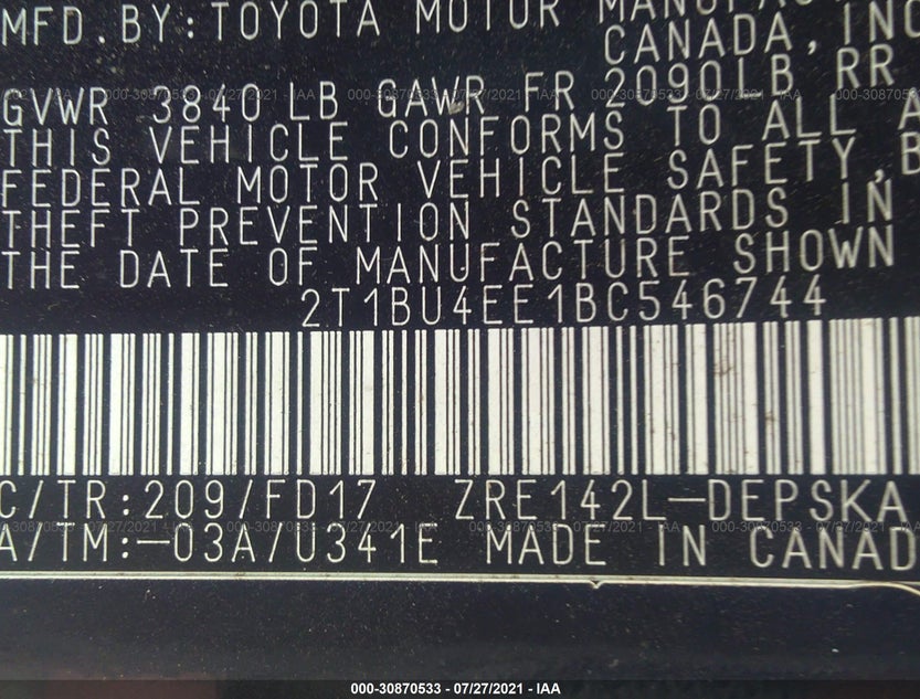 2T1BU4EE1BC546744