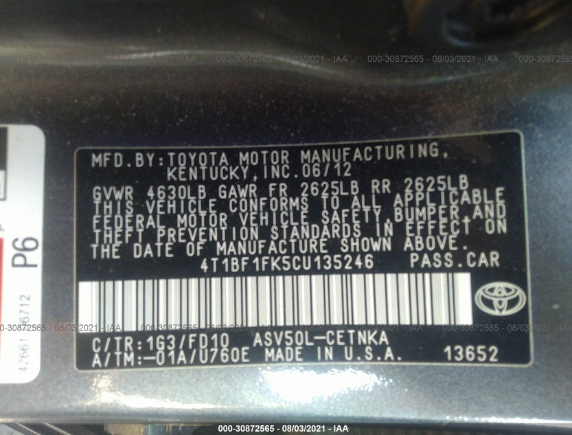 4T1BF1FK5CU135246