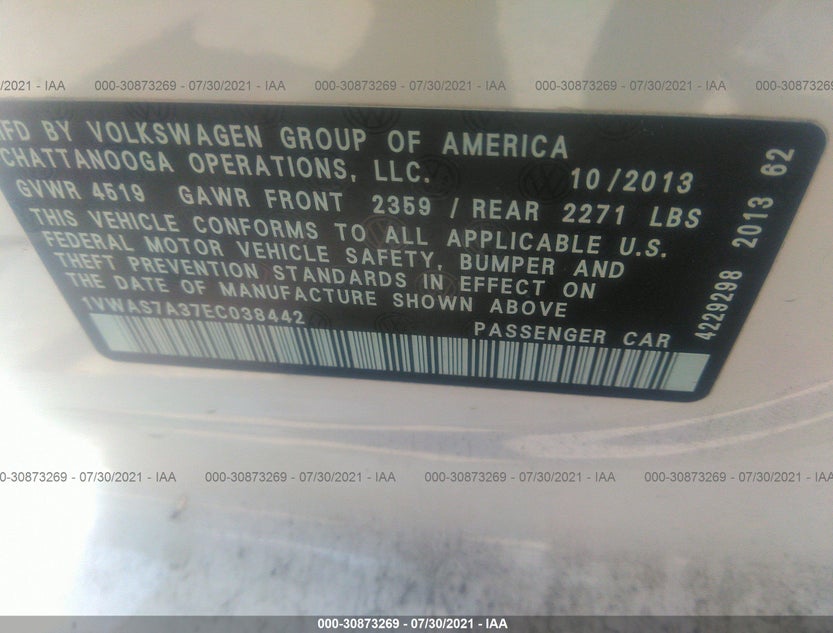1VWAS7A37EC038442