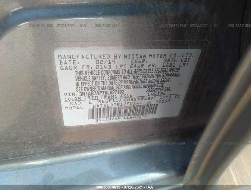 3N1AB7AP7KL627192