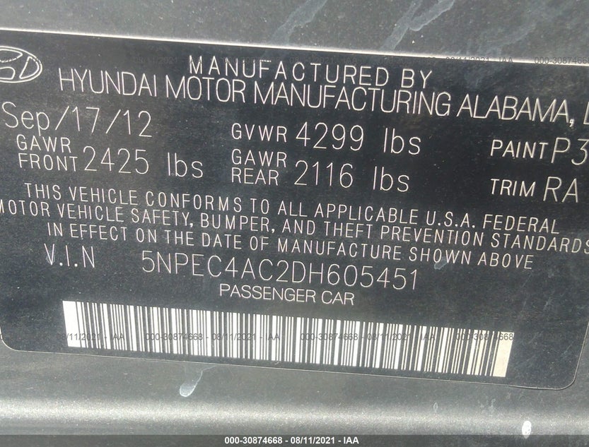 5NPEC4AC2DH605451