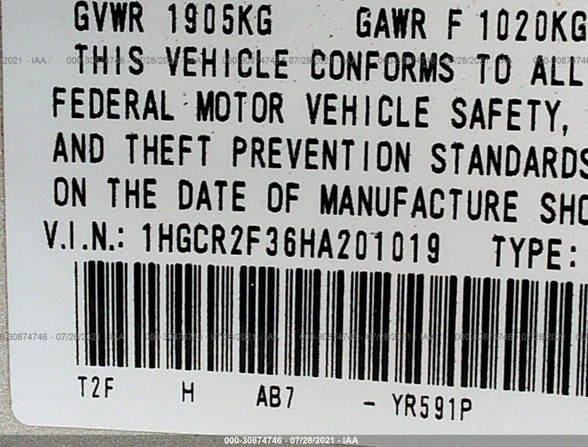 1HGCR2F36HA201019