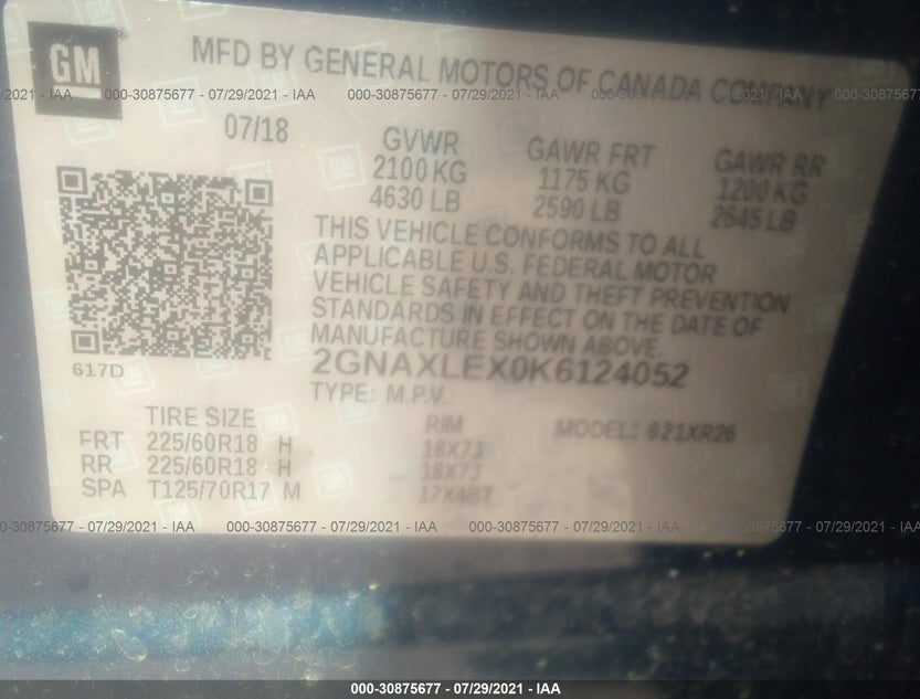 2GNAXLEX0K6124052