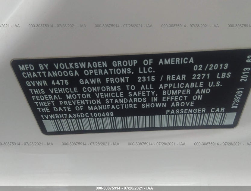 1VWBH7A35DC100468