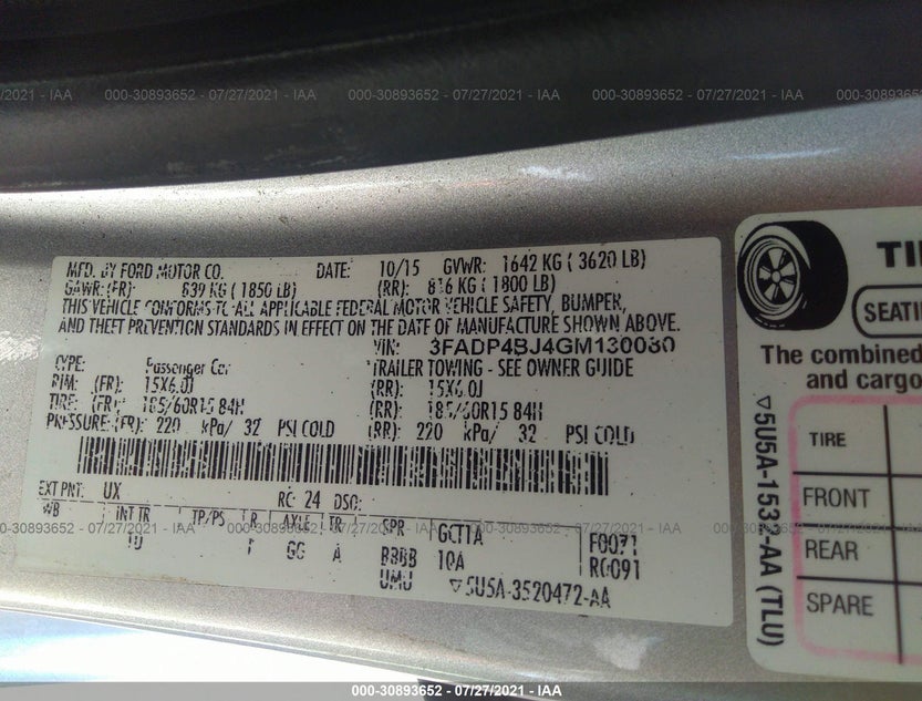 3FADP4BJ4GM130080