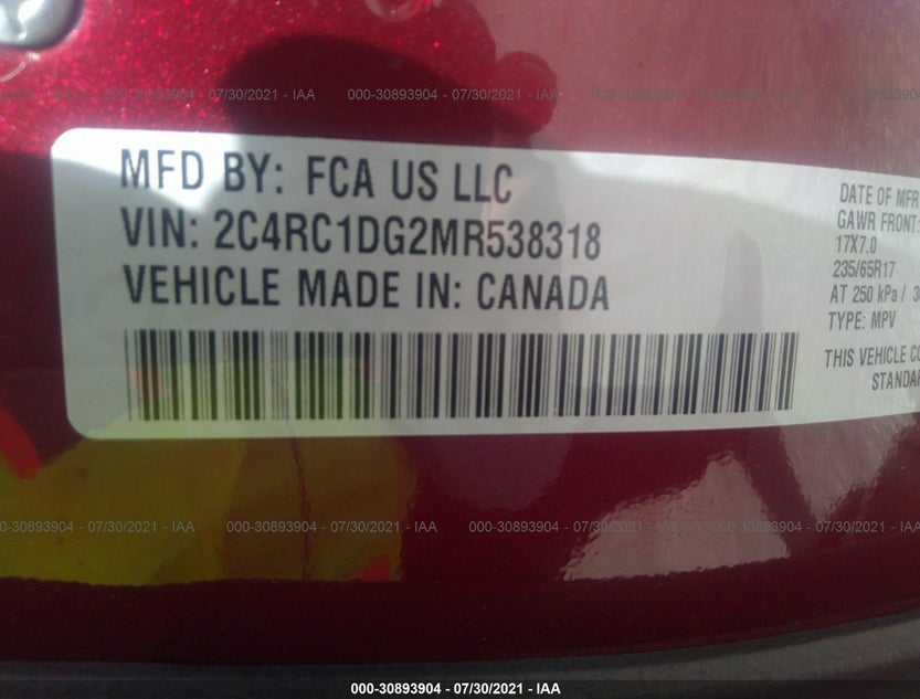 2C4RC1DG2MR538318