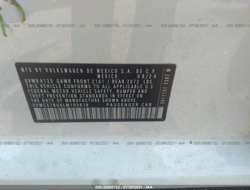 3VWC57BU0LM103618